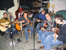 Sam Beam (second from the left) with Calexico